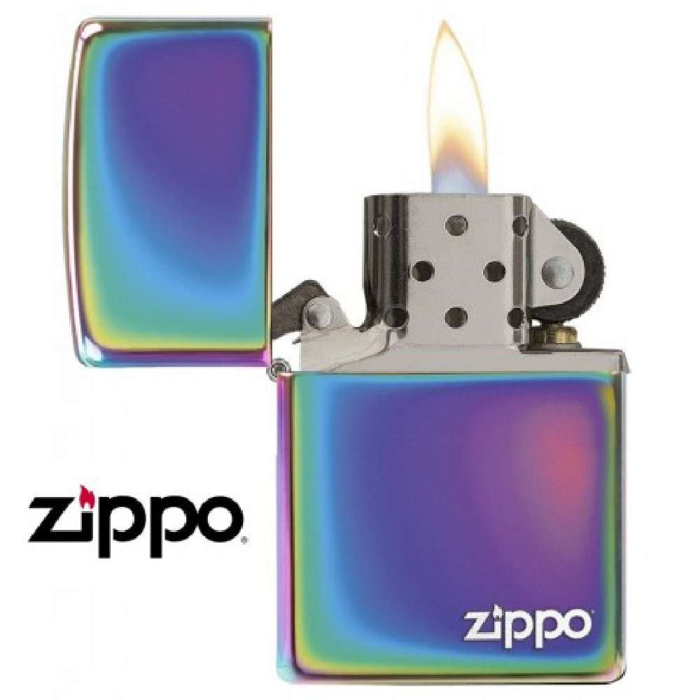 ZIPPO Logo Lighter with Spectrum Finish - 19003