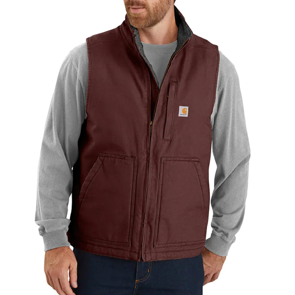 Carhartt Washed Duck Sherpa Lined Mock Neck Vest 104277