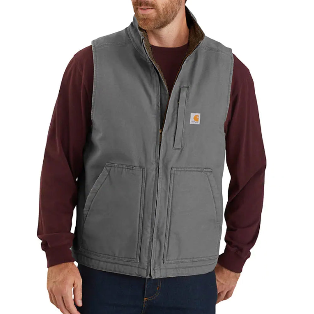 Carhartt Washed Duck Sherpa Lined Mock Neck Vest 104277