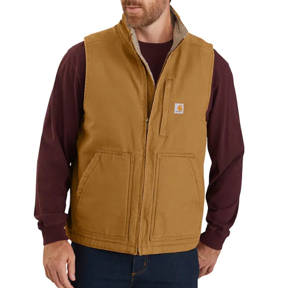 Carhartt Washed Duck Sherpa Lined Mock Neck Vest 104277