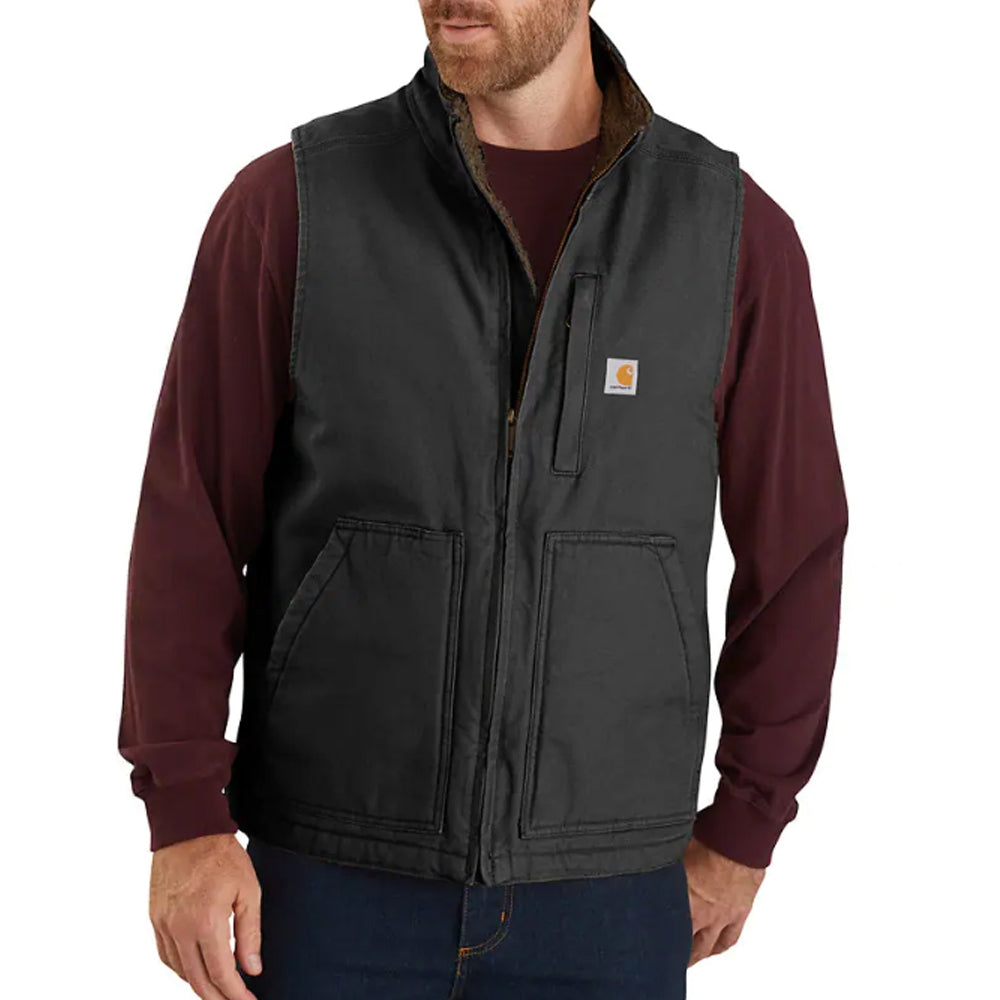 Carhartt Washed Duck Sherpa Lined Mock Neck Vest 104277