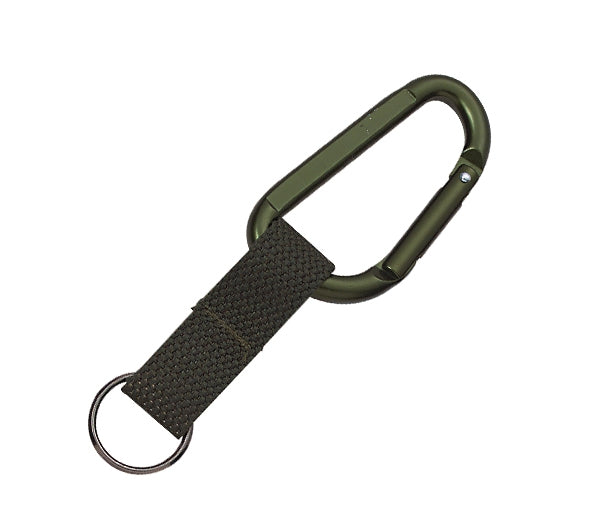 Rothco 80mm Carabiner With Web Strap Ring - 291