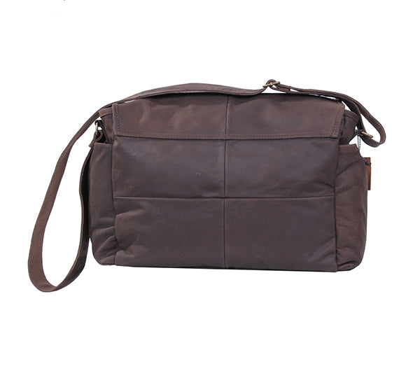 Rothco Brown Leather Classic Messenger Bag - 91480