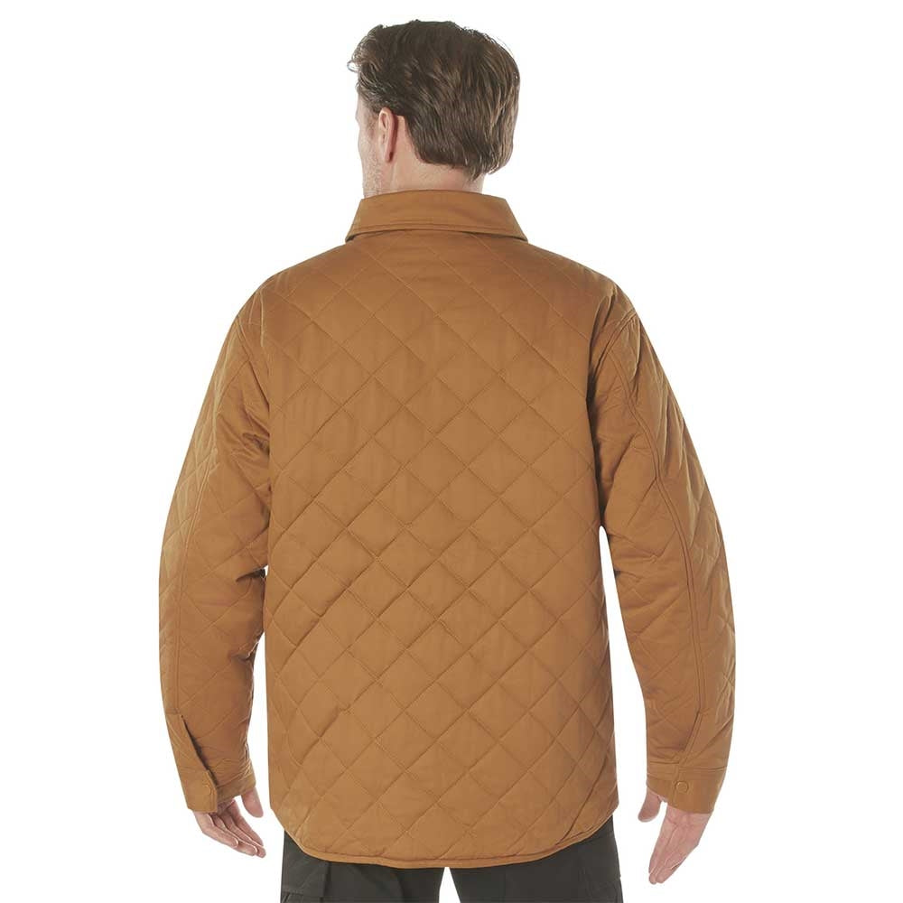 Work Brown Diamond Quilted Cotton Jacket 42015