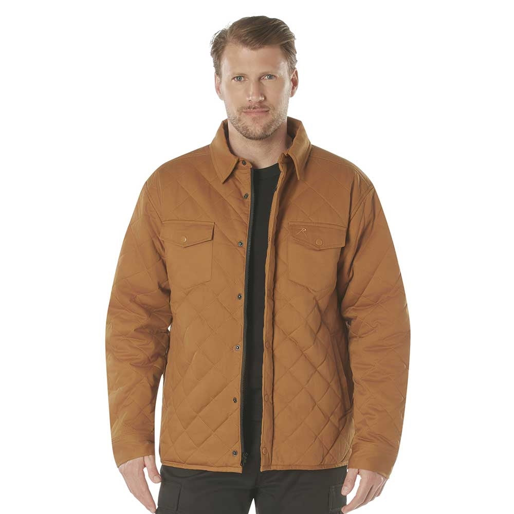 Work Brown Diamond Quilted Cotton Jacket 42015
