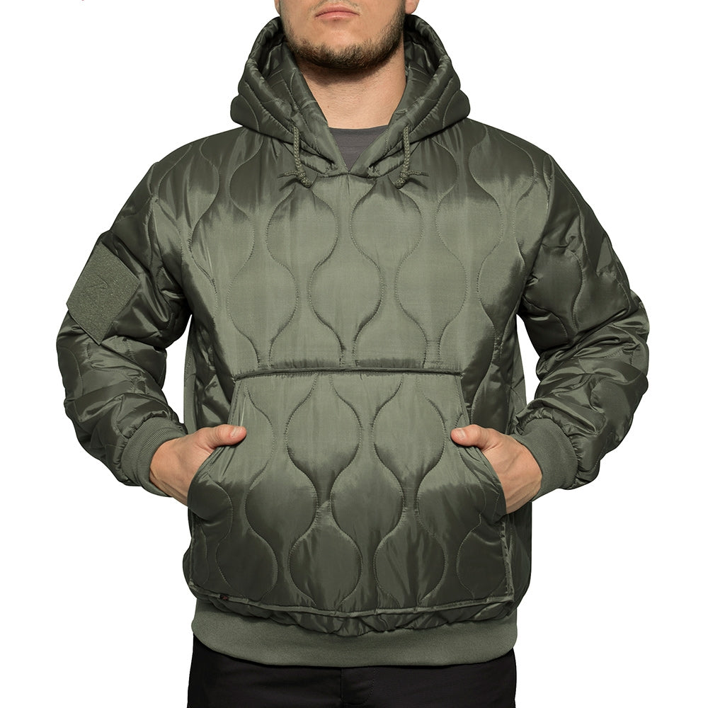 Rothco Olive Quilted Woobie Hooded Sweatshirt - 10498