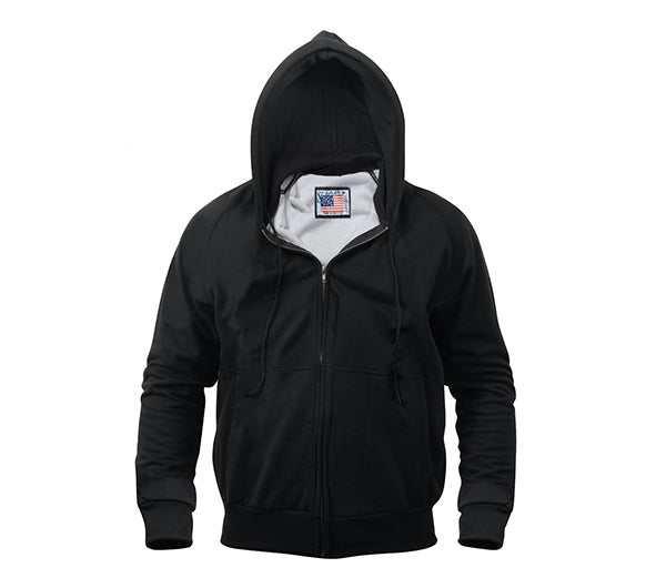 Snap N Wear Thermal Lined Zipper Hooded Sweat Jacket-5000