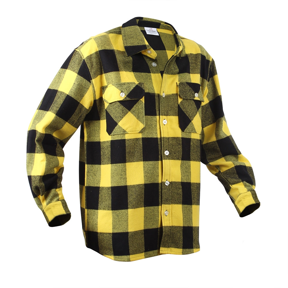 Rothco Yellow Plaid Flannel Shirt 4649