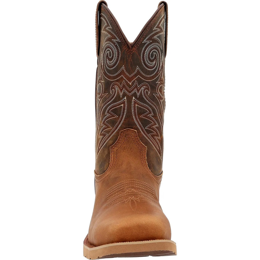 Rocky MonoCrepe Square Steel Toe Waterproof Pull On Slip Resistant Western Boot RKW0431