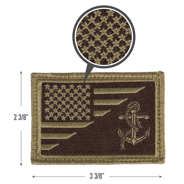 Rothco USN Anchor US Flag Morale Patch - 18961