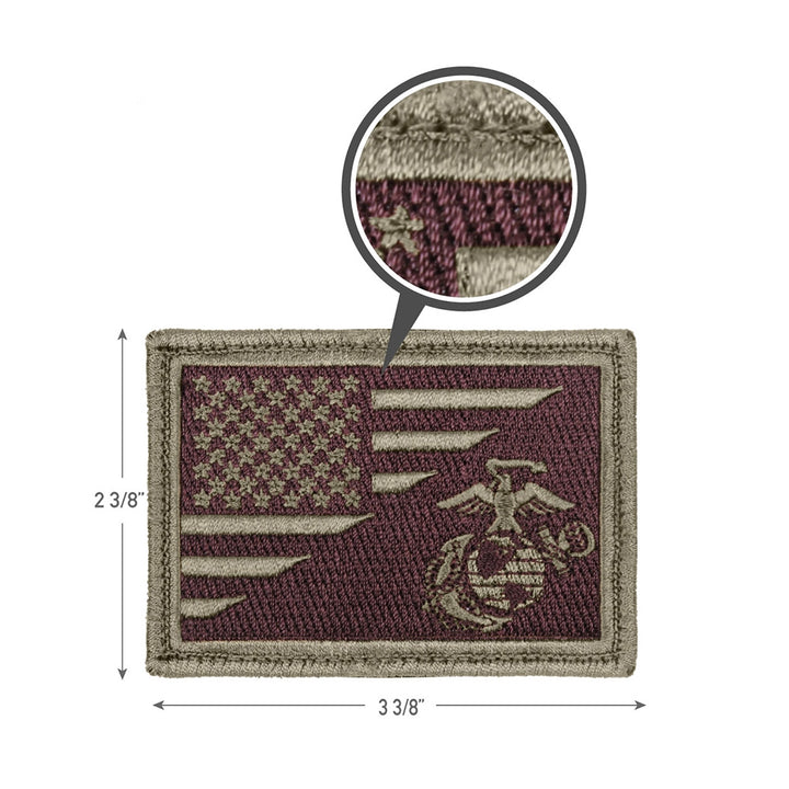 USMC Globe and Anchor US Flag Morale Patch 1891