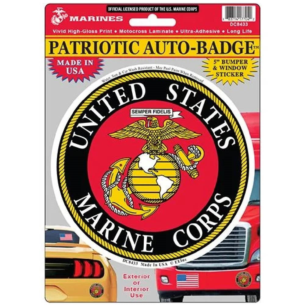 Eagle Emblems U.S. Marines Logo Auto-Badge Sticker DC8433