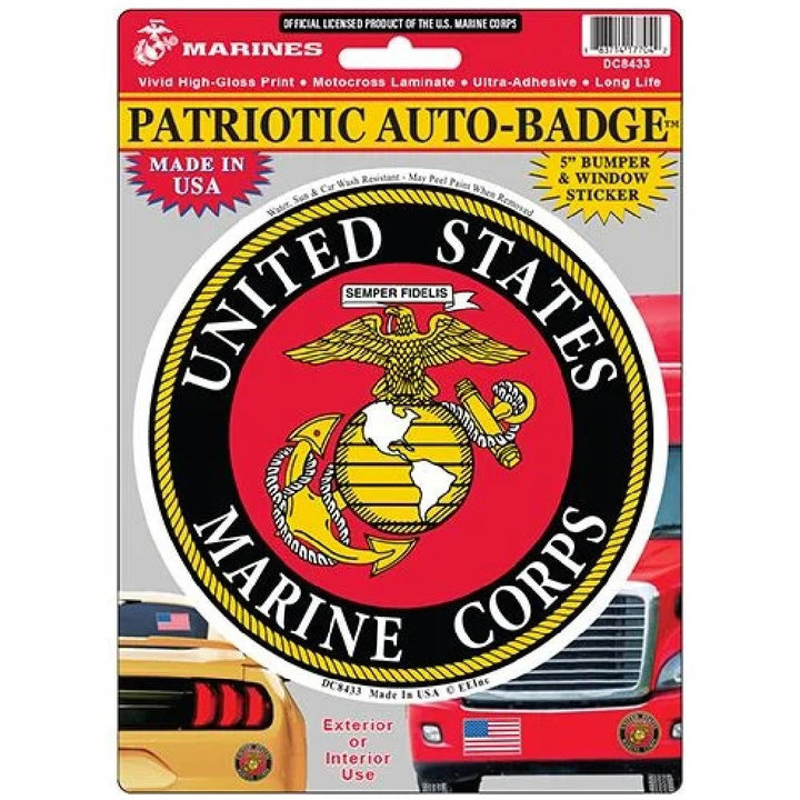 Eagle Emblems U.S. Marines Logo Auto-Badge Sticker DC8433