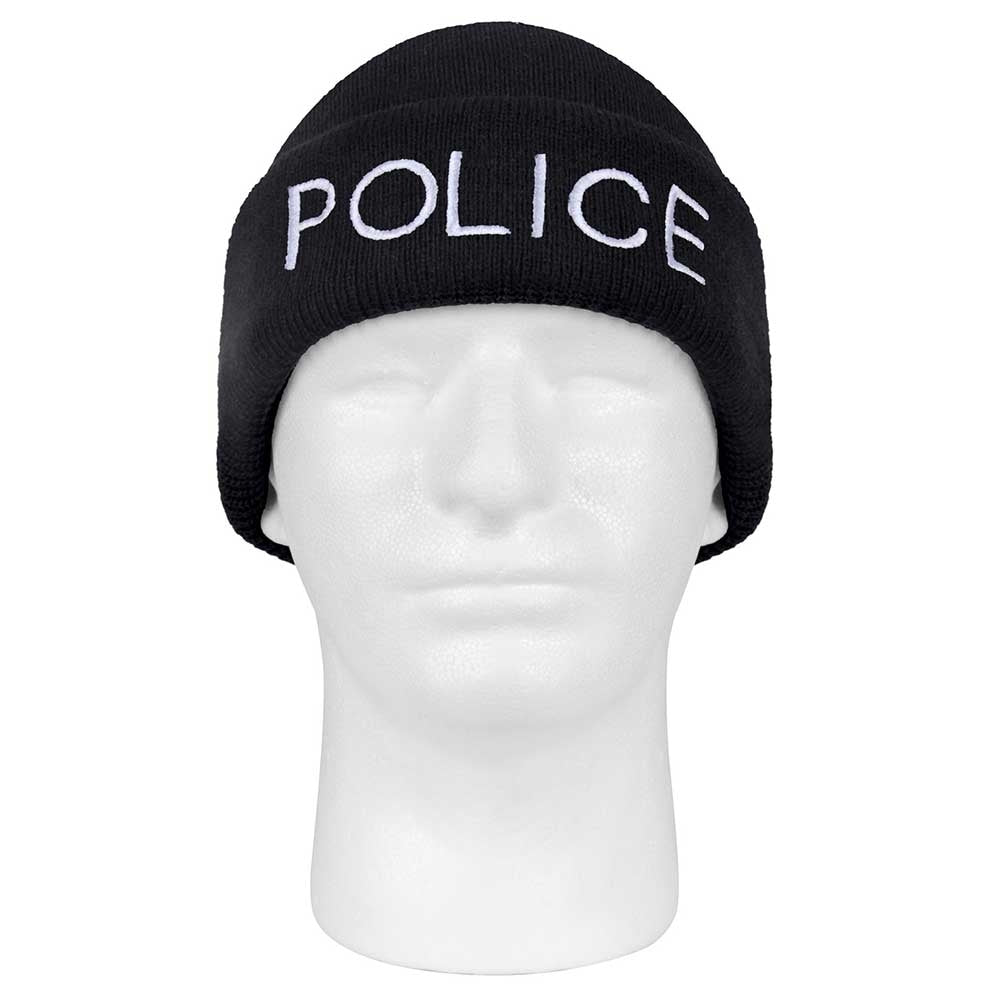 Rothco Black POLICE Acrylic Watch Cap - 5443