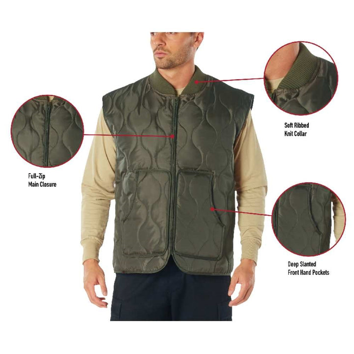 Rothco Olive Quilted Woobie Vest - 10431