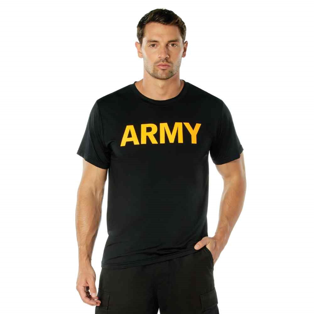 Rothco Black Army PT T-Shirt 46020