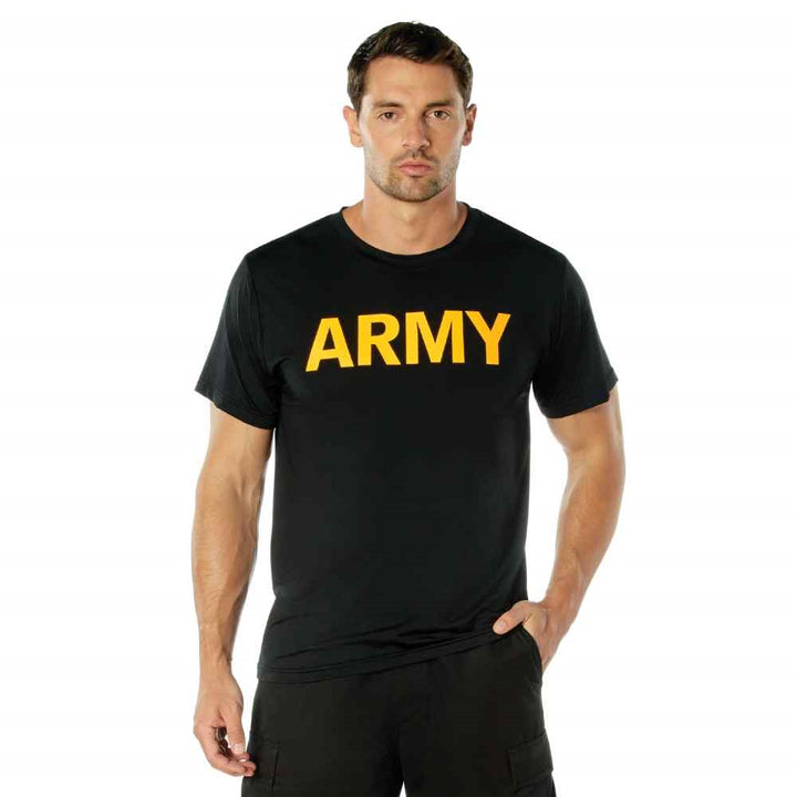 Rothco Black Army PT T-Shirt 46020