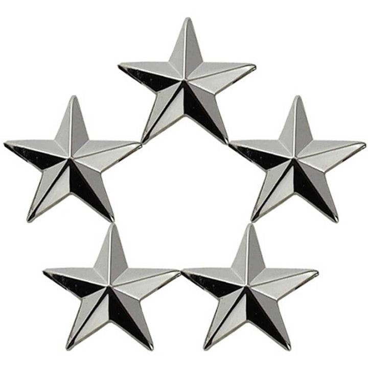 Five Stars Cluster 7/16 Inch Insignia and Clutch Backs 4479
