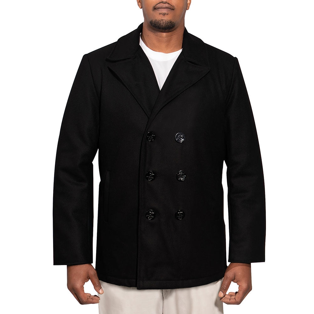 Rothco Deluxe Black Pea Coat - 71020