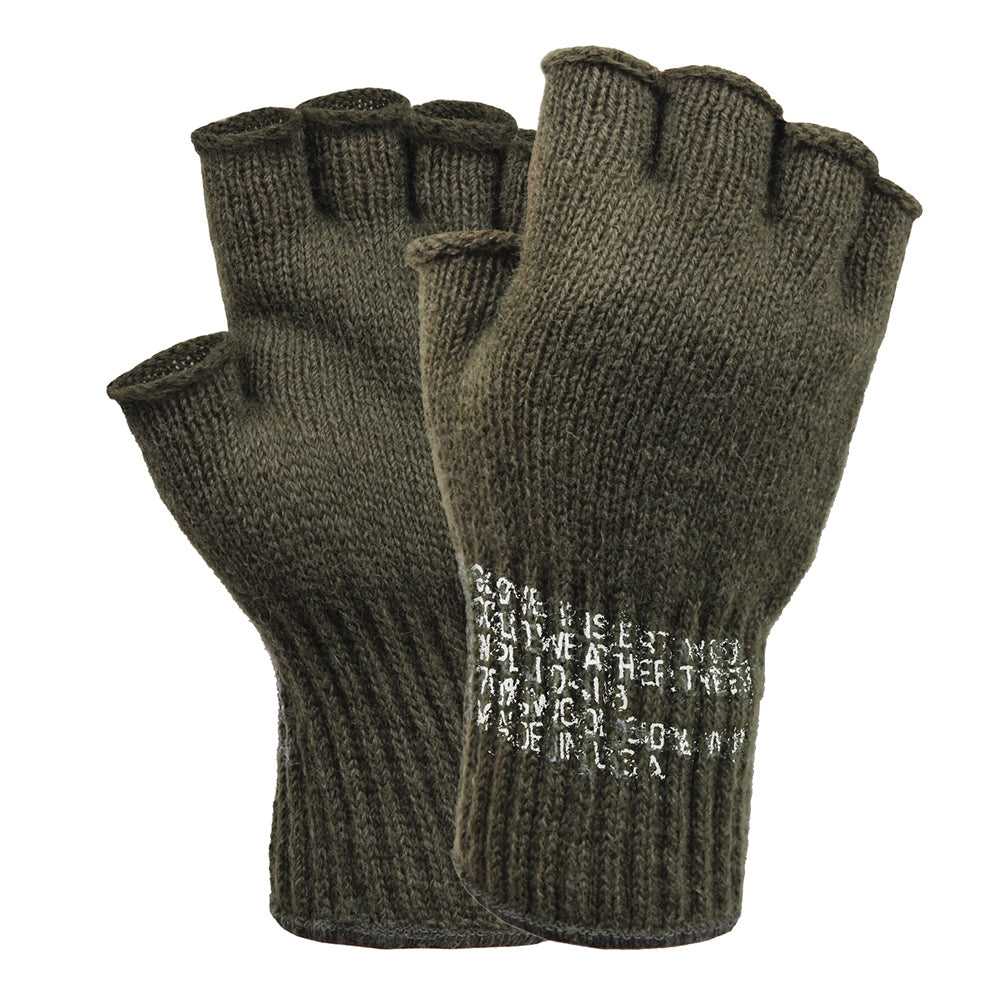 Rothco Olive Drab Fingerless Wool Gloves 8410