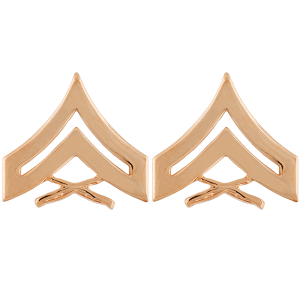 USMC Corporal Gold Metal Chevrons Set MC-103