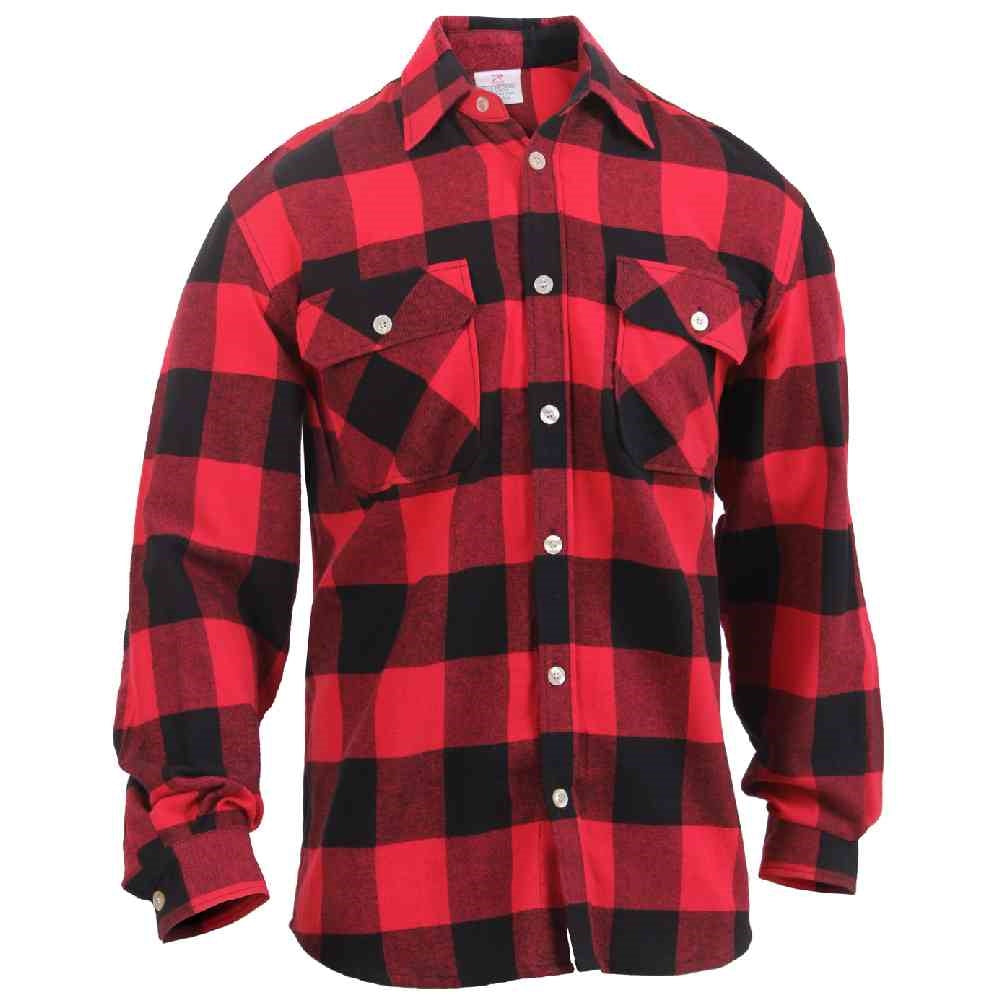 Rothco Red Buffalo Plaid Lightweight Flannel Shirt 1190