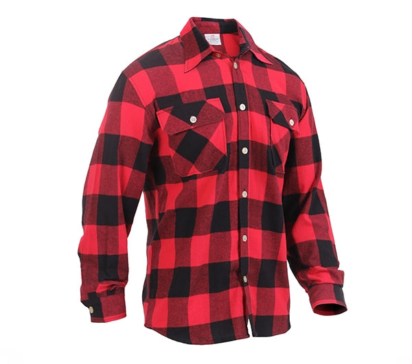 Rothco Red Buffalo Plaid Lightweight Flannel Shirt 1190