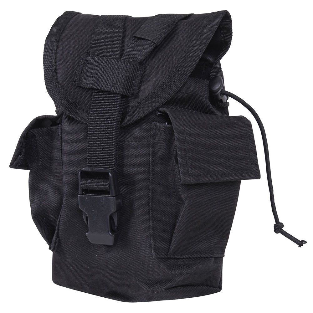 Rothco Black Molle Canteen Utility Pouch 40014