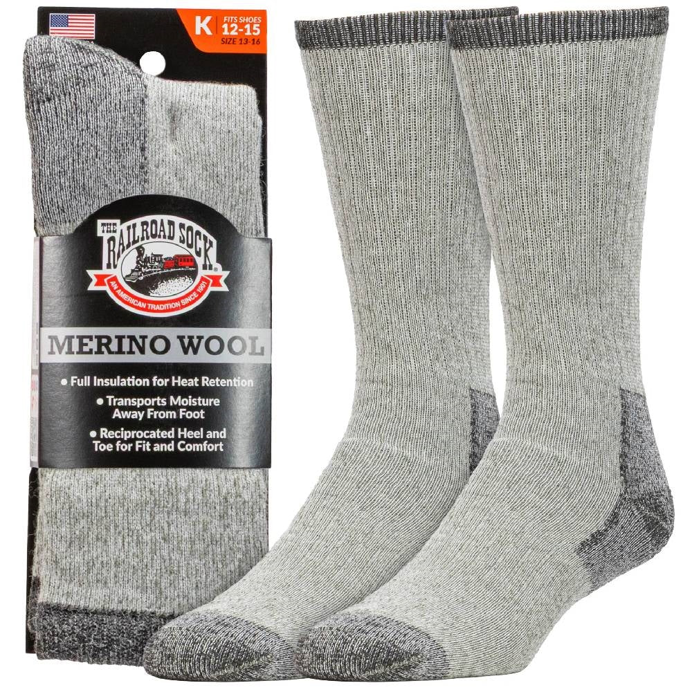 Railroad Socks Merino Wool Crew Socks  2965K