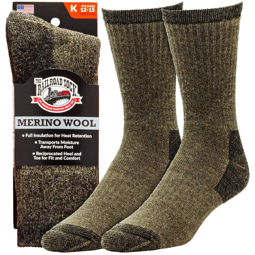 Railroad Socks Merino Wool Crew Socks  2965K