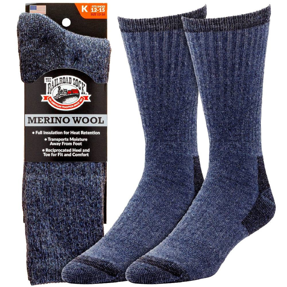Railroad Socks Merino Wool Crew Socks  2965K