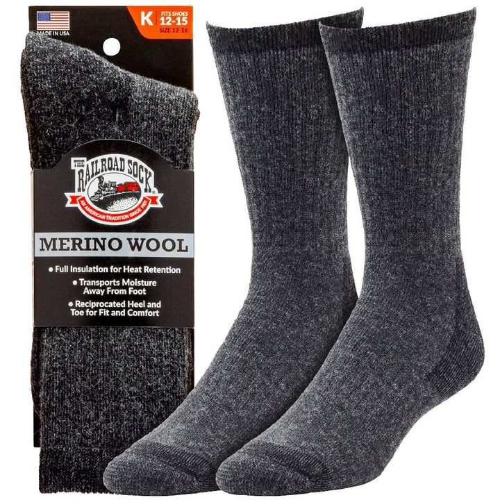 Railroad Socks Merino Wool Crew Socks  2965K