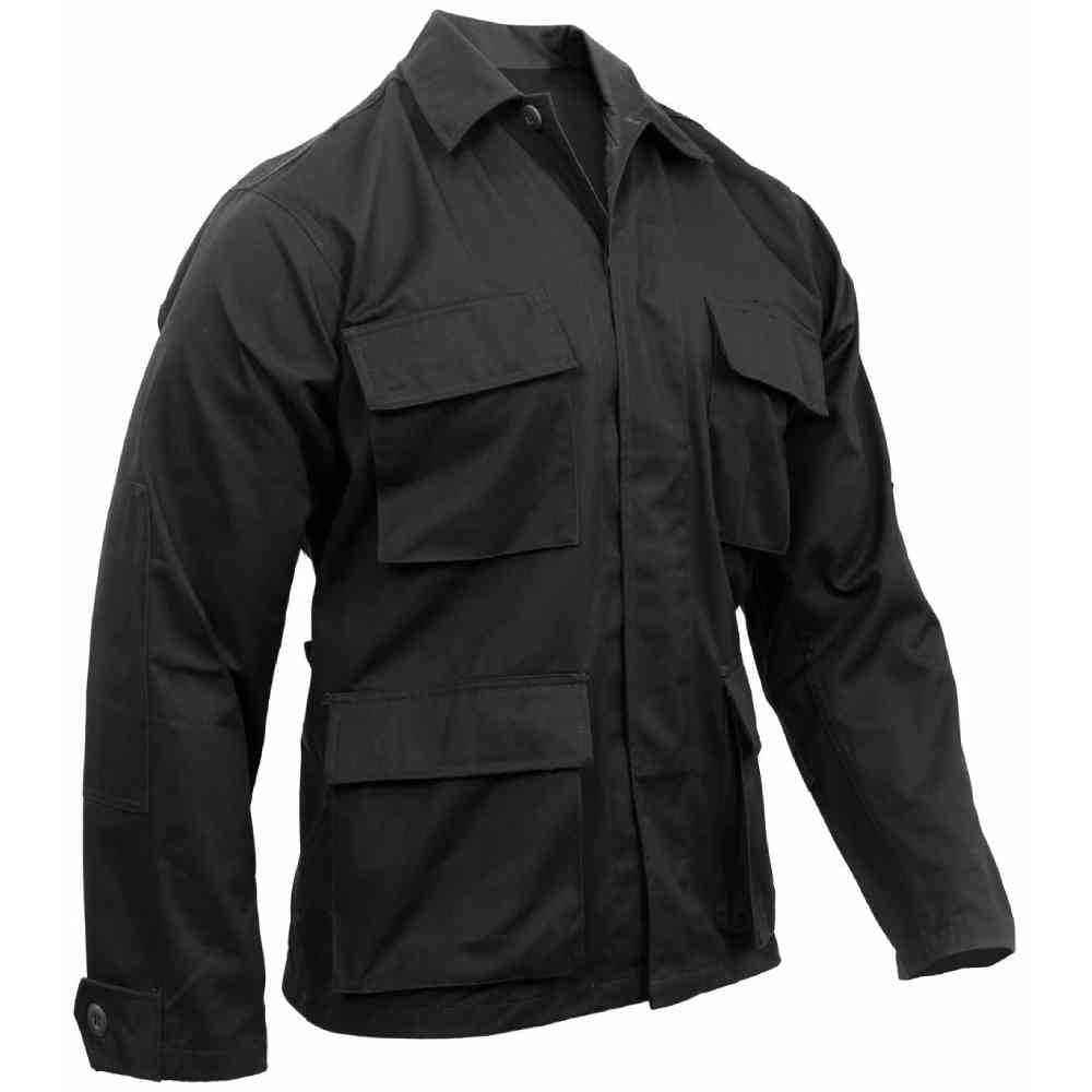 Rothco Black Twill Military BDU Shirt 7970