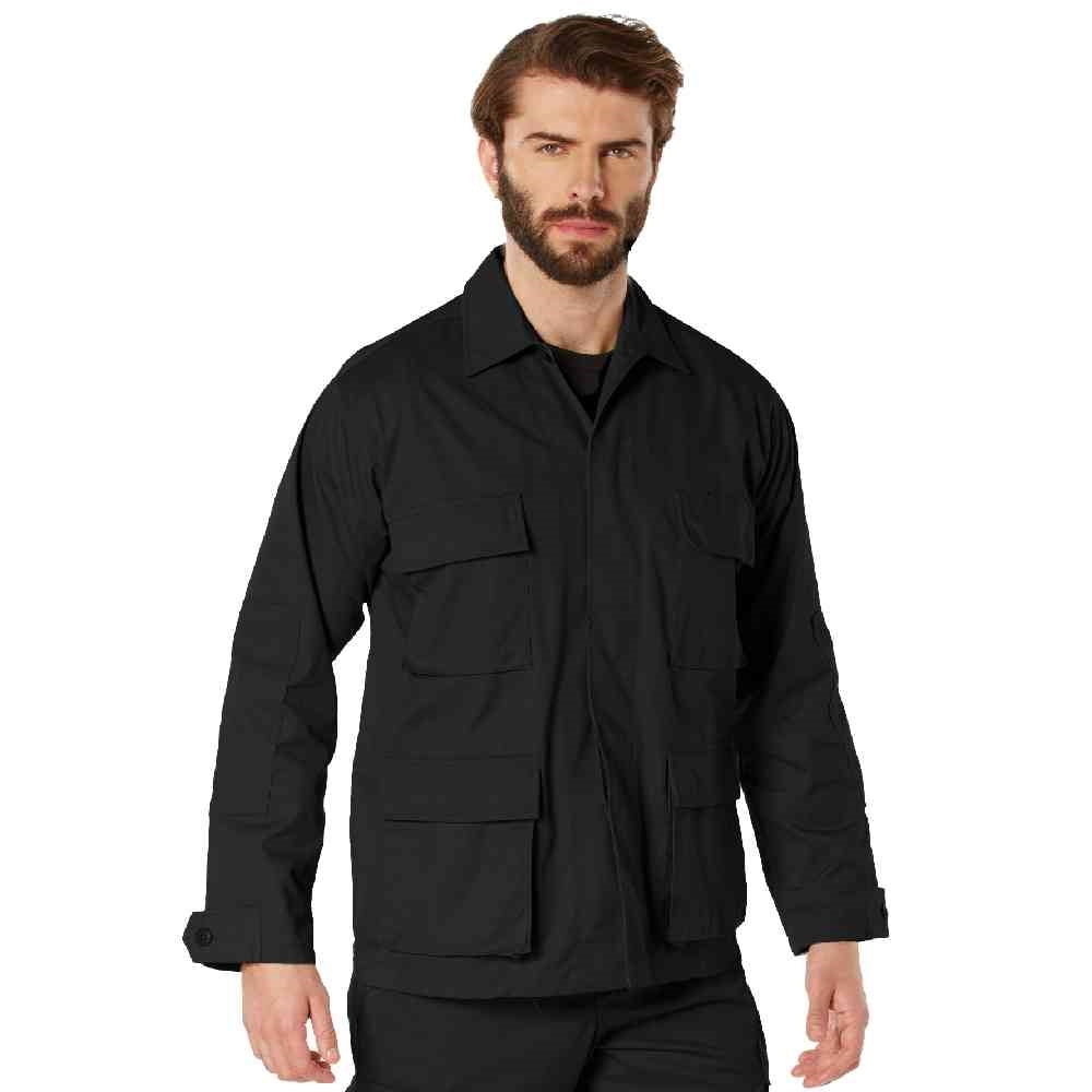 Rothco Black Twill Military BDU Shirt 7970