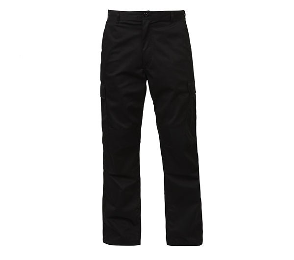 Rothco Black Relaxed Fit Zipper Fly BDU Pants - 2971