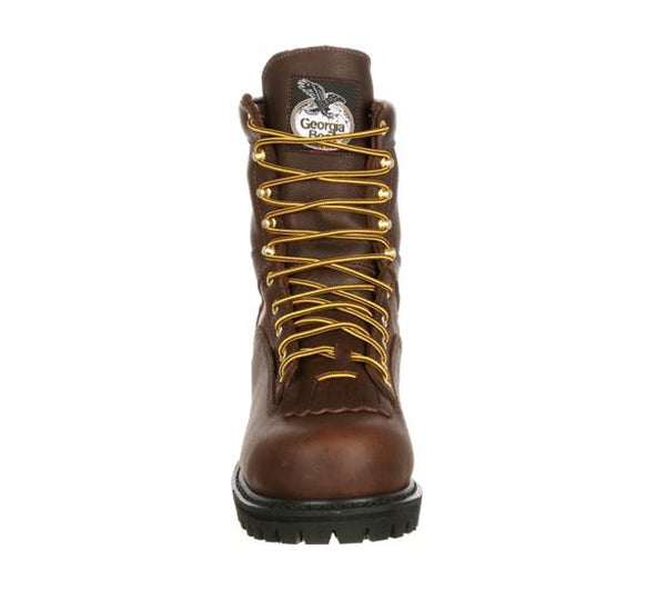 Georgia Boots Brown 8-Inch Logger Steel Toe Boots - G8341