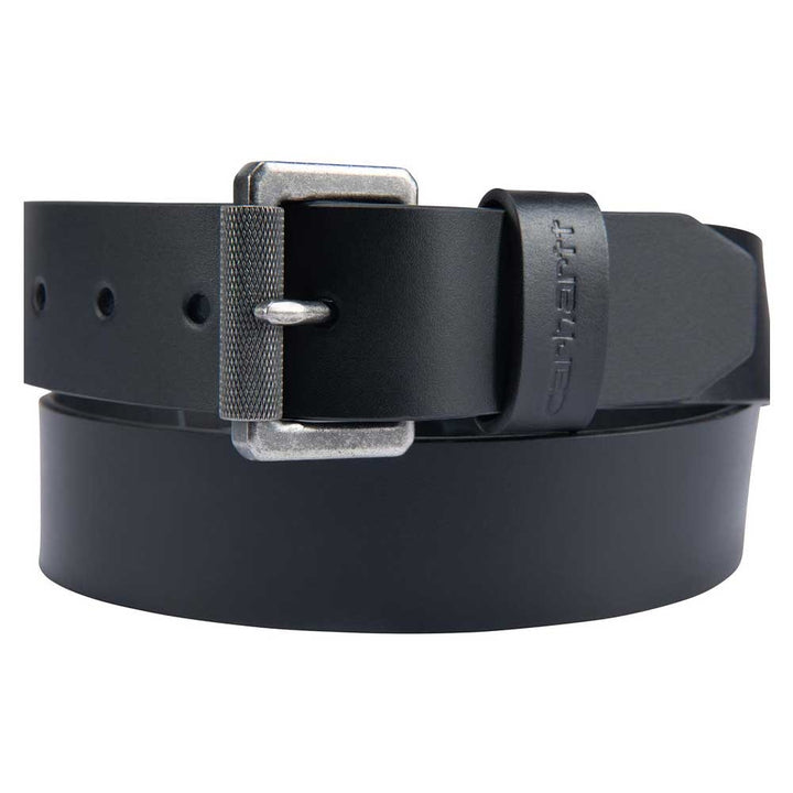 Carhartt Bridle BK Leather SLV Roller Buckle Belt A0005562-001