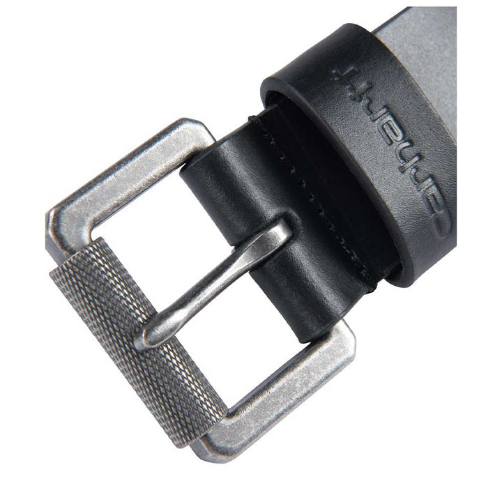 Carhartt Bridle BK Leather SLV Roller Buckle Belt A0005562-001