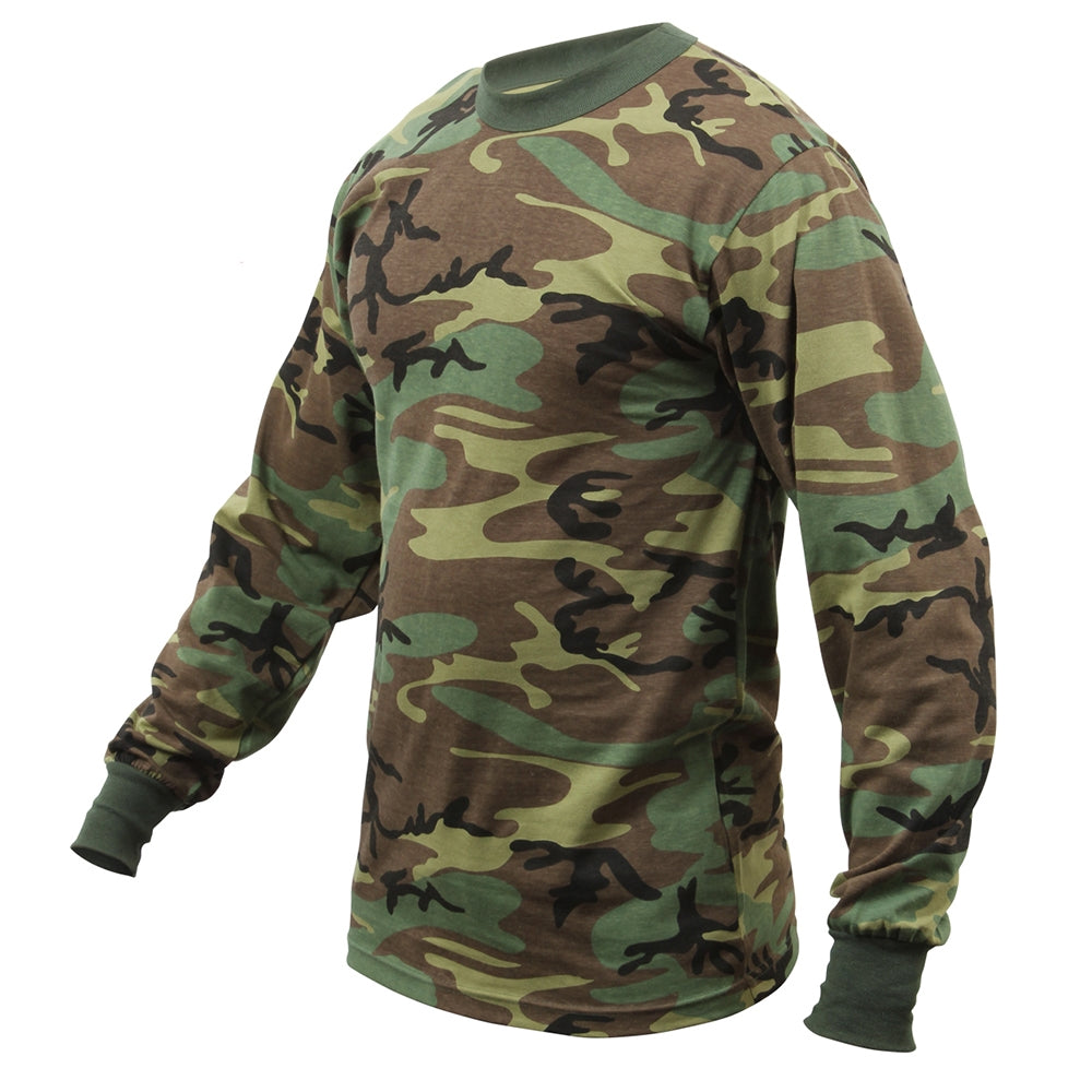 Rothco Woodland Camo Long Sleeve T-Shirt - 6778
