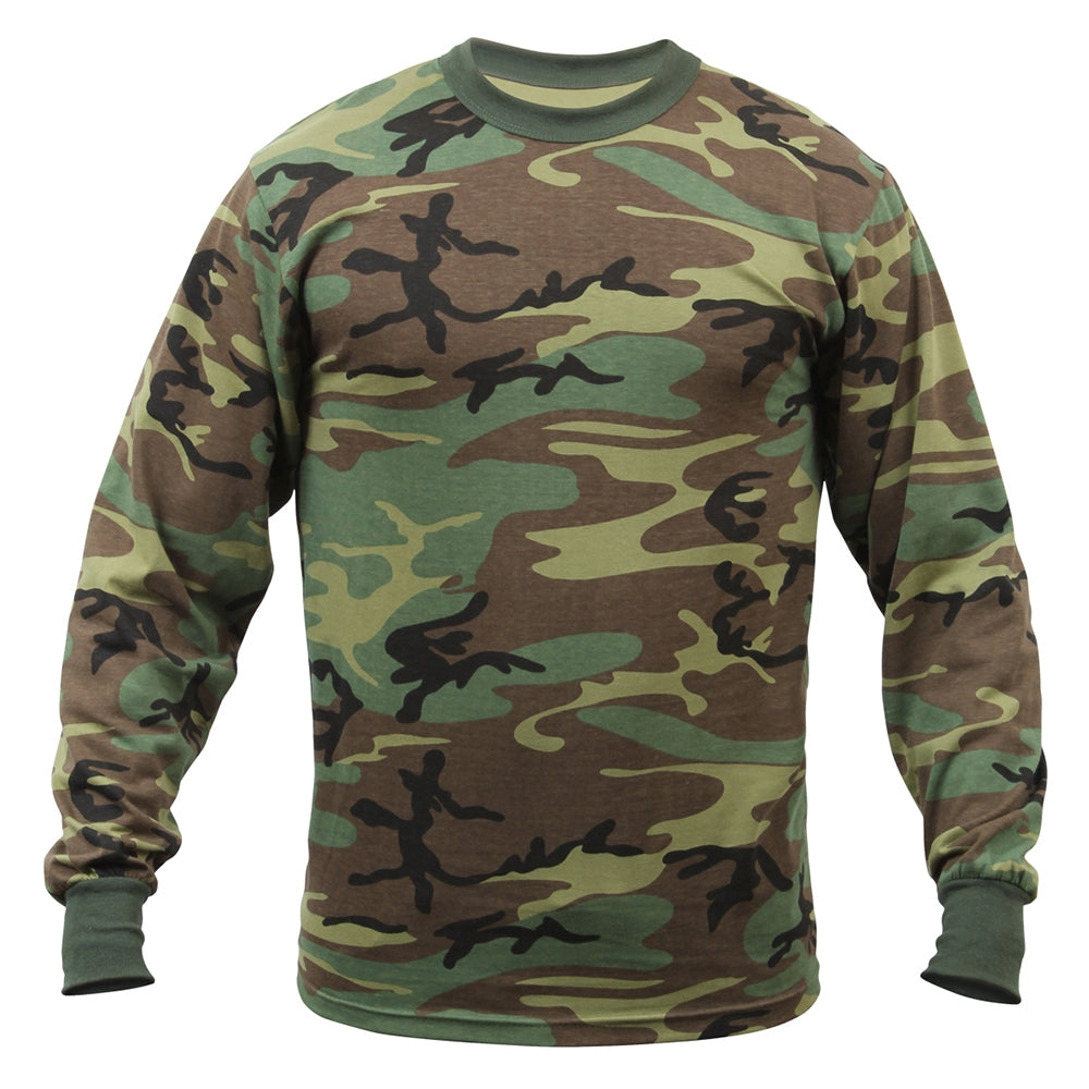 Rothco Woodland Camo Long Sleeve T-Shirt - 6778