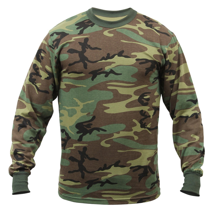 Rothco Woodland Camo Long Sleeve T-Shirt - 6778