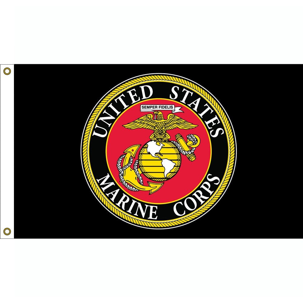 US Marine Corps Seal Logo Flag  F1682