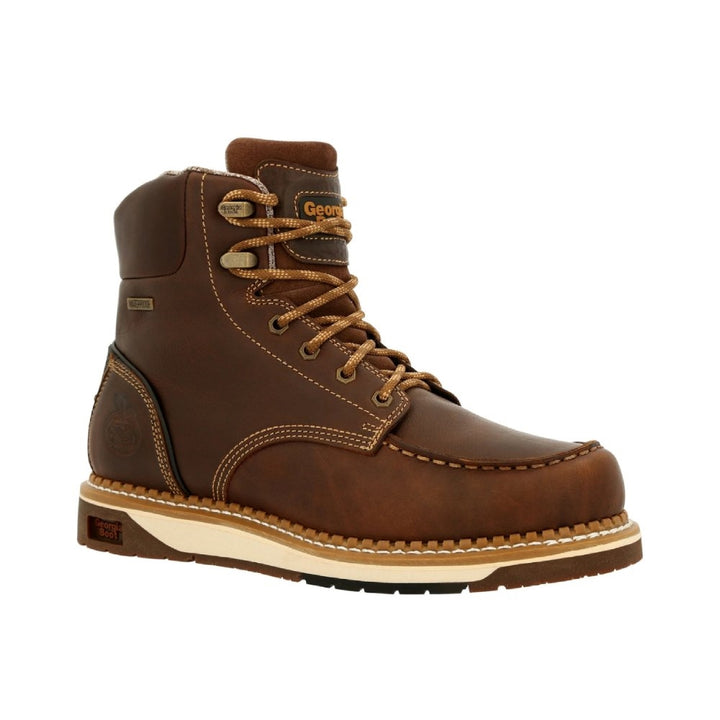 Georgia AMP LT Wedge Waterproof Lace Up Moc Toe Work Boot GB00429