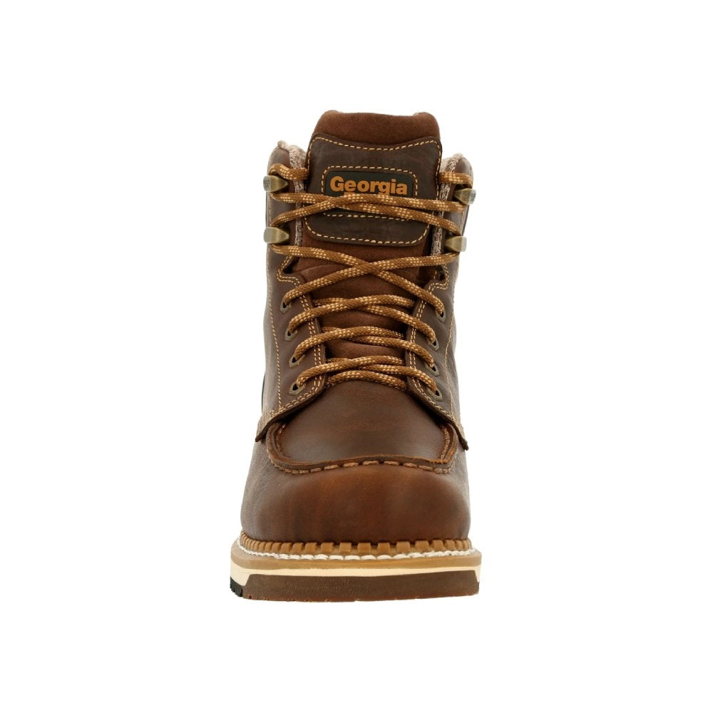 Georgia AMP LT Wedge Waterproof Lace Up Moc Toe Work Boot GB00429