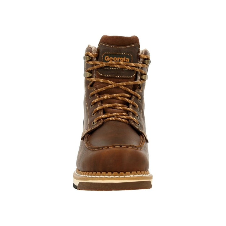 Georgia AMP LT Wedge Waterproof Lace Up Moc Toe Work Boot GB00429