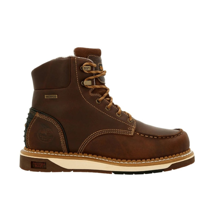 Georgia AMP LT Wedge Waterproof Lace Up Moc Toe Work Boot GB00429