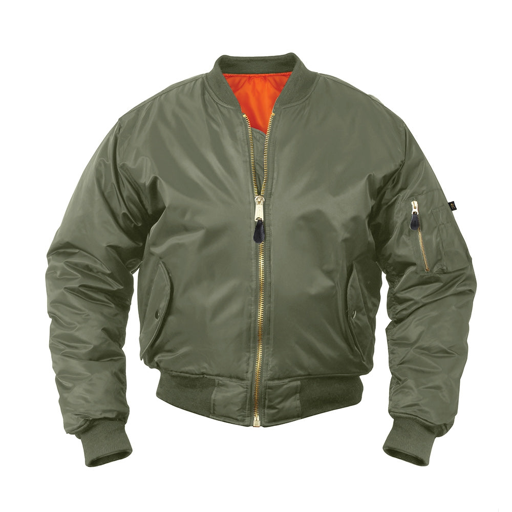 Rothco Sage Green Concealed MA-1 Flight Jacket - 77450