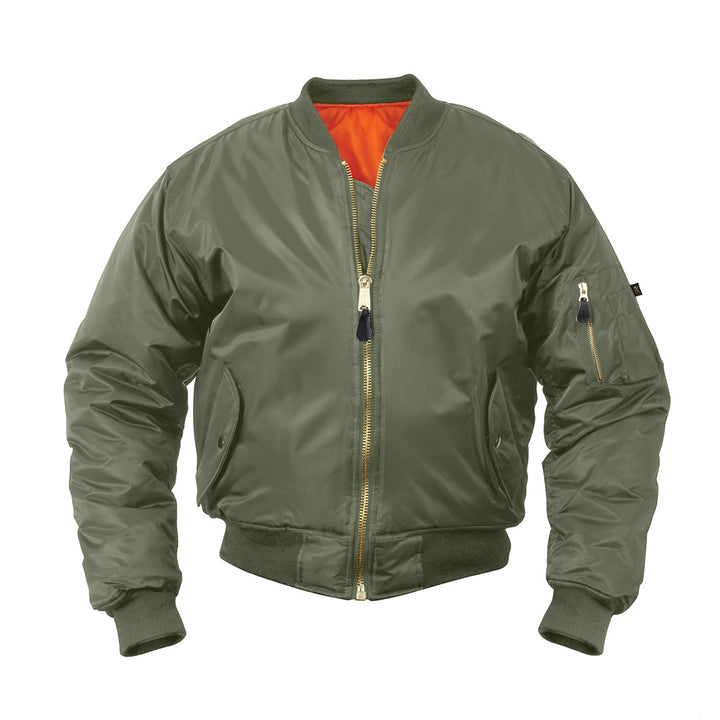 Rothco Sage Green Concealed MA-1 Flight Jacket - 77450