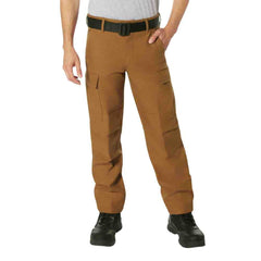 Rothco Work Brown Active Flex Fleece-Lined Canvas Work Pants - 62091