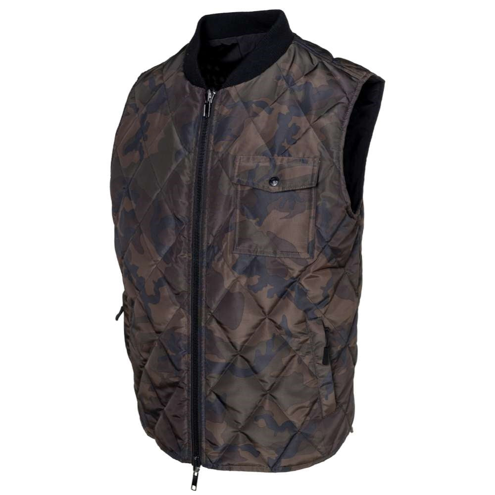 Schott Reversible Quilted Down Filled Vest 9262DV-BK